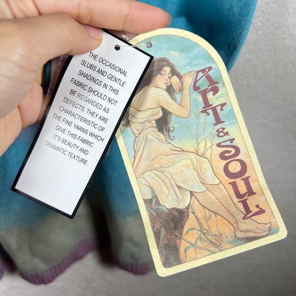 Art and Soul Rainbow Hippie Cardigan Sweater Womens Medium Retro New - Picture 5 of 9